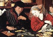 Marinus van Reymerswaele The Banker and His Wife painting